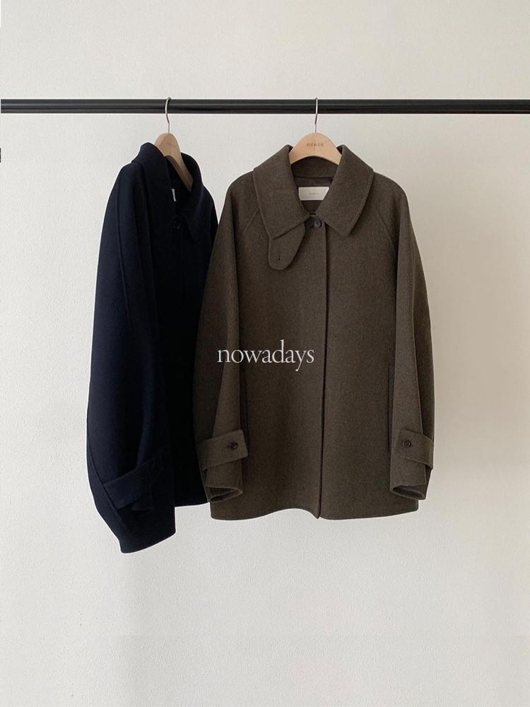 (재진행) OUNCE 온스 캐시미어 하프 핸드메이드 코트 울 하이넥 싱글 (2col)