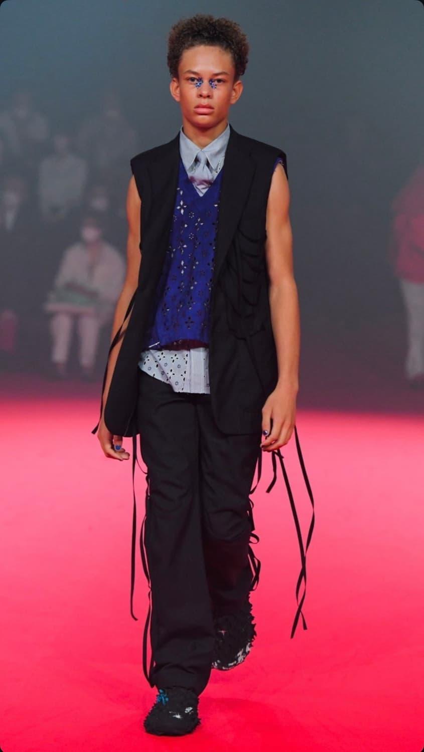 [46] MASU 마수 스트링 레이어드 스트라이프 슬랙스 | 후루츠패밀리