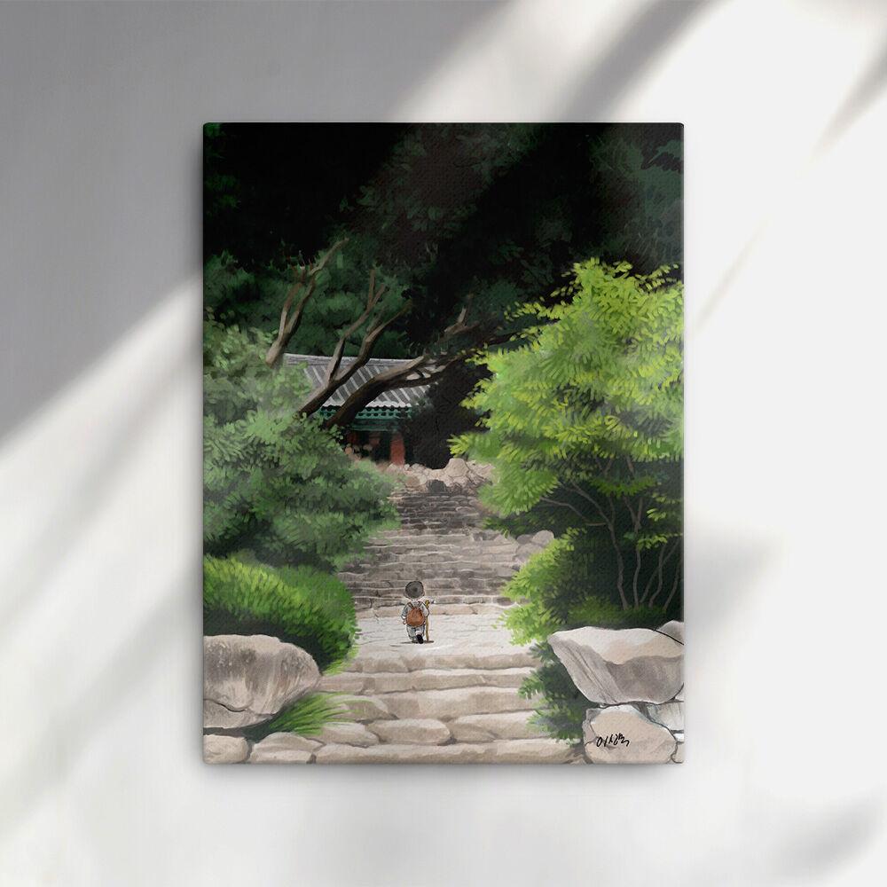 이상무 산사와 동자승 캔버스액자