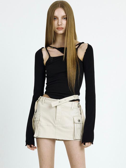 NIX MINI SKIRT light beige