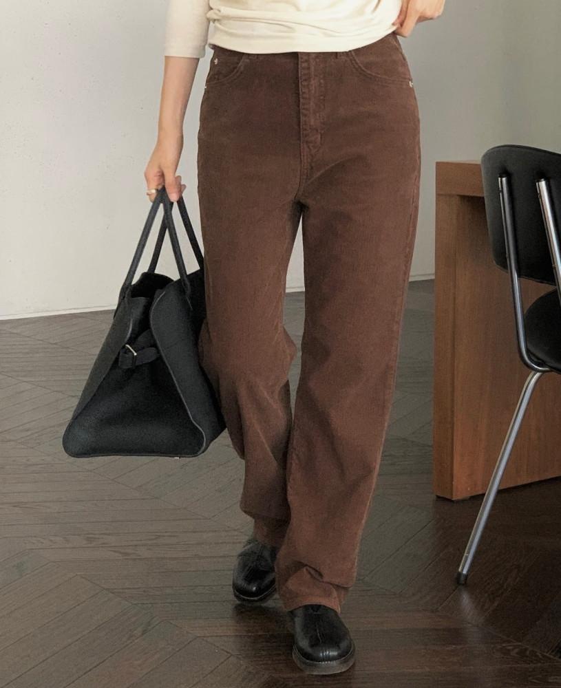 오브젝트 코듀로이 데님 팬츠 코튼 일자 골덴 바지 (2col)