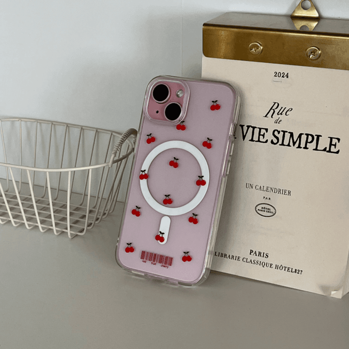 bar code 체리 [맥세이프 젤하드 케이스]