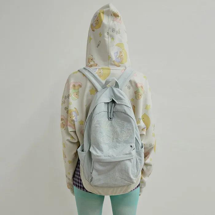 Grumpy Girl Nylon Backpack Matt Sage