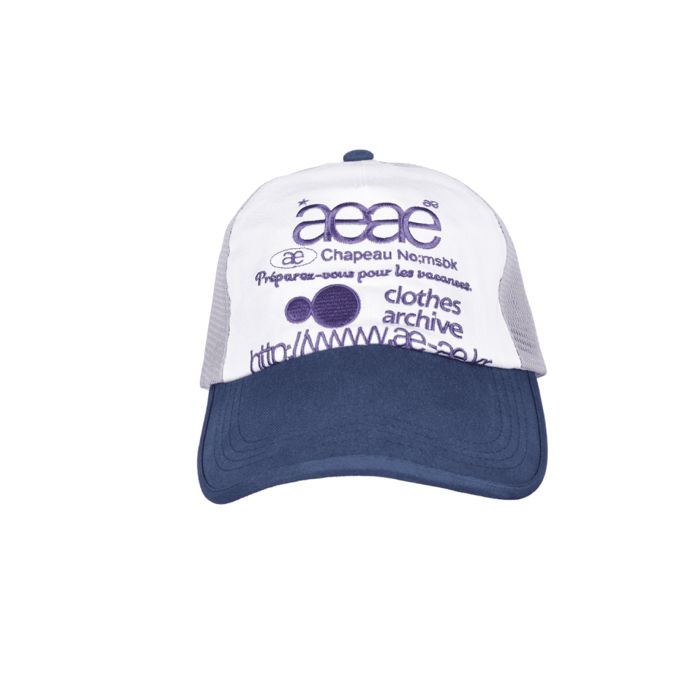 WEB LOGO MESH CAP - [GREY/BLUE]