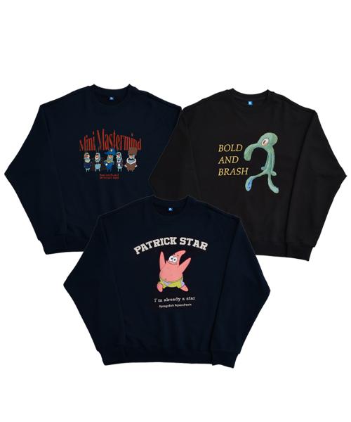 스폰지밥 그래픽 스웨트셔츠