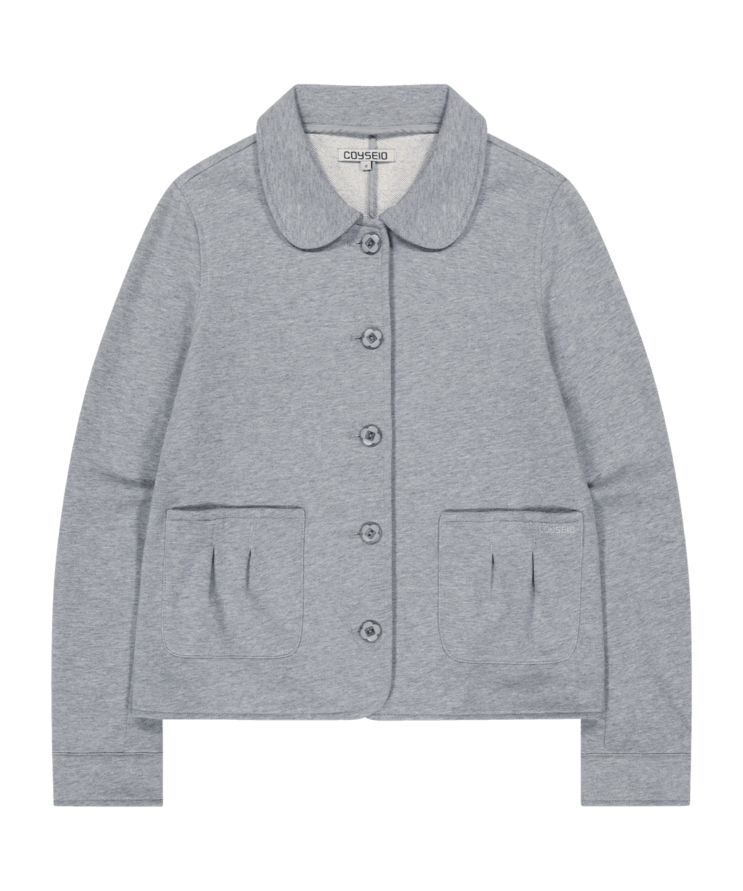 COZY SWEAT JACKET MELANGE GREY