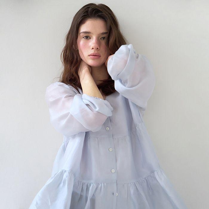 CANCAN BLOUSE (BABY BLUE)