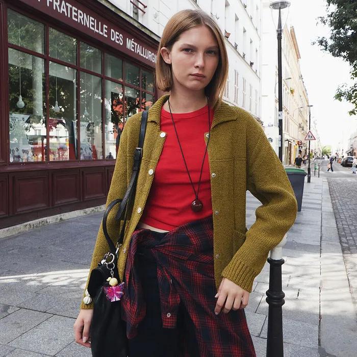 카라 포켓 니트 가디건_2COLORS