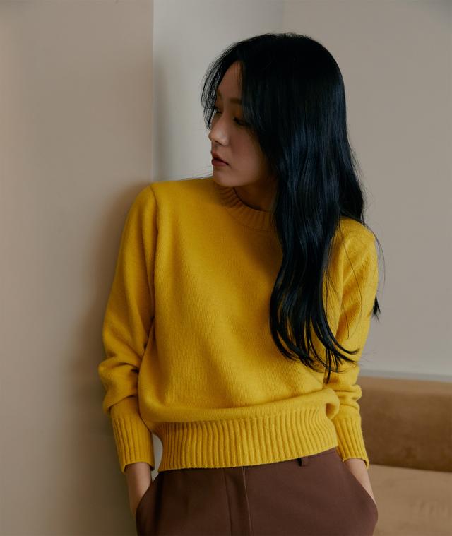 [JULIE] Basic Crew neck Wool Knit (2color)