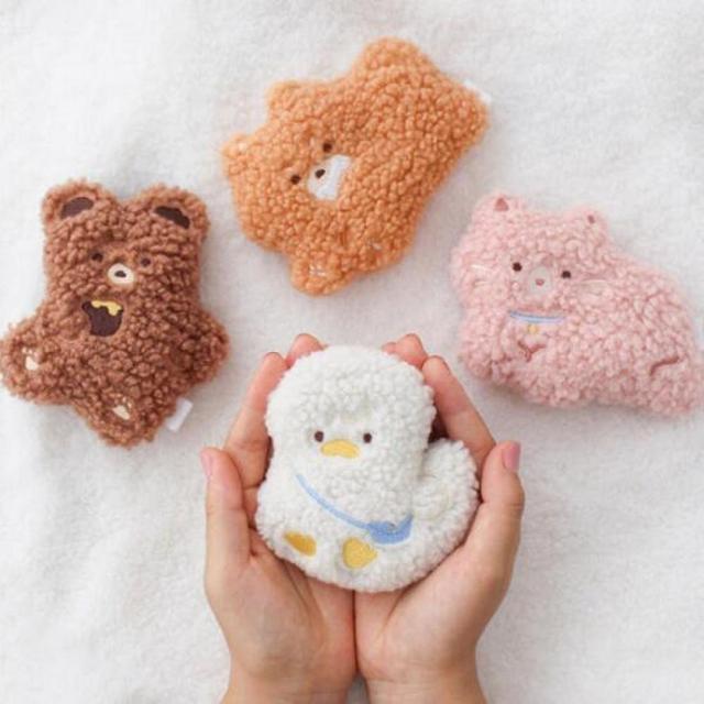 모찌타운 따끈따끈 귀여운 뽀글뽀글 손난로 핫팩인형 천연곡물 밀알 전자렌지 사용