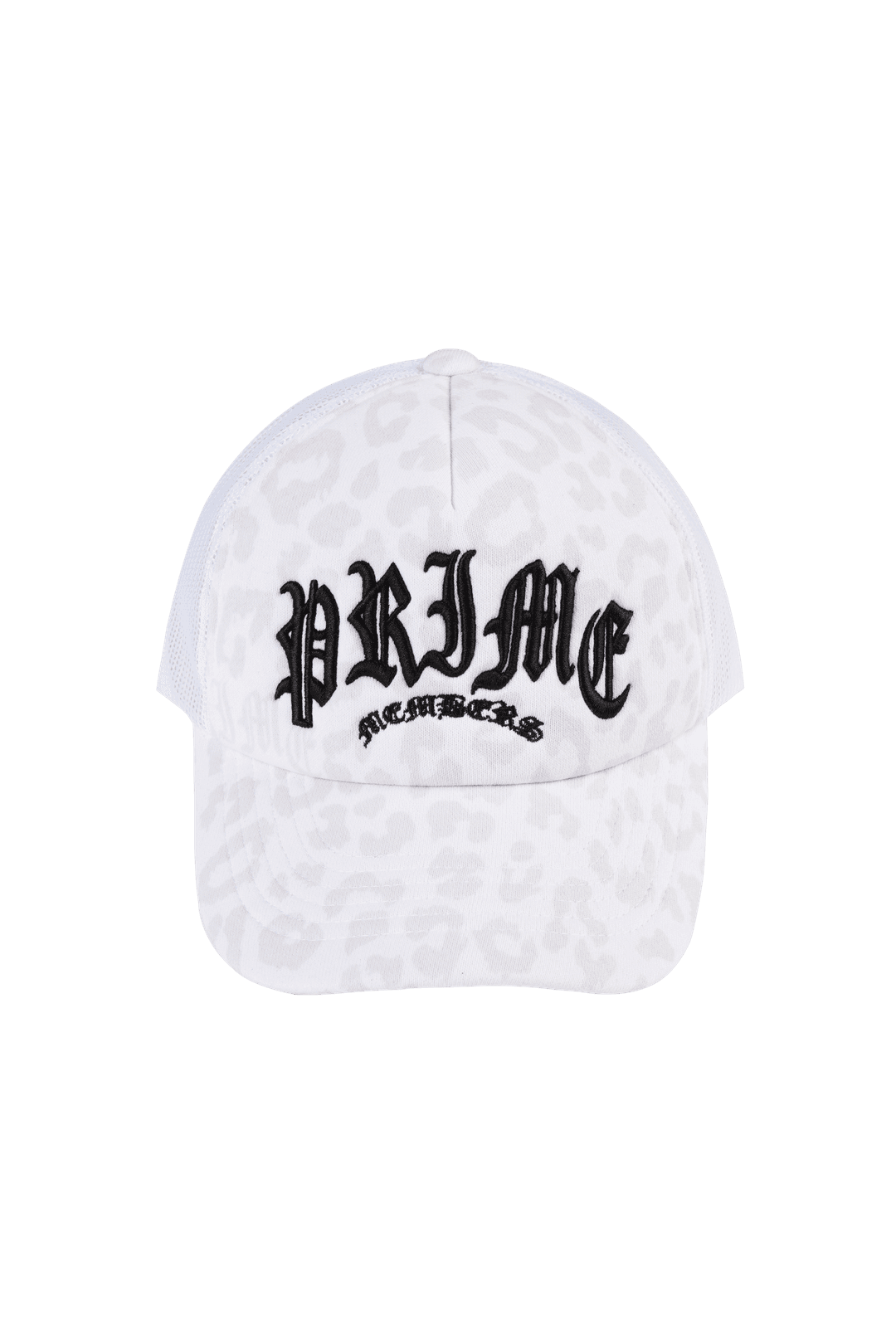 Leopard Mesh Cap White
