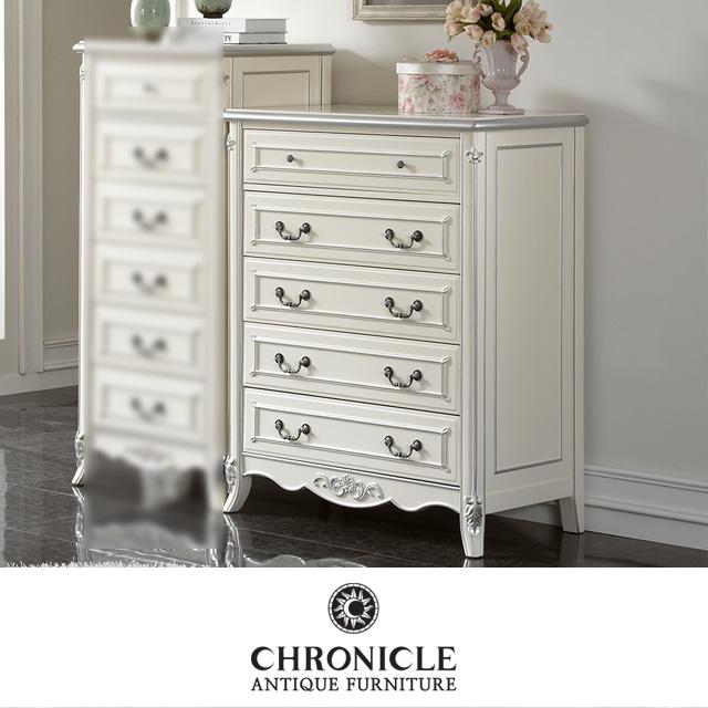 크로니클 화이트 엔틱서랍장 수입 화이트 엔틱가구