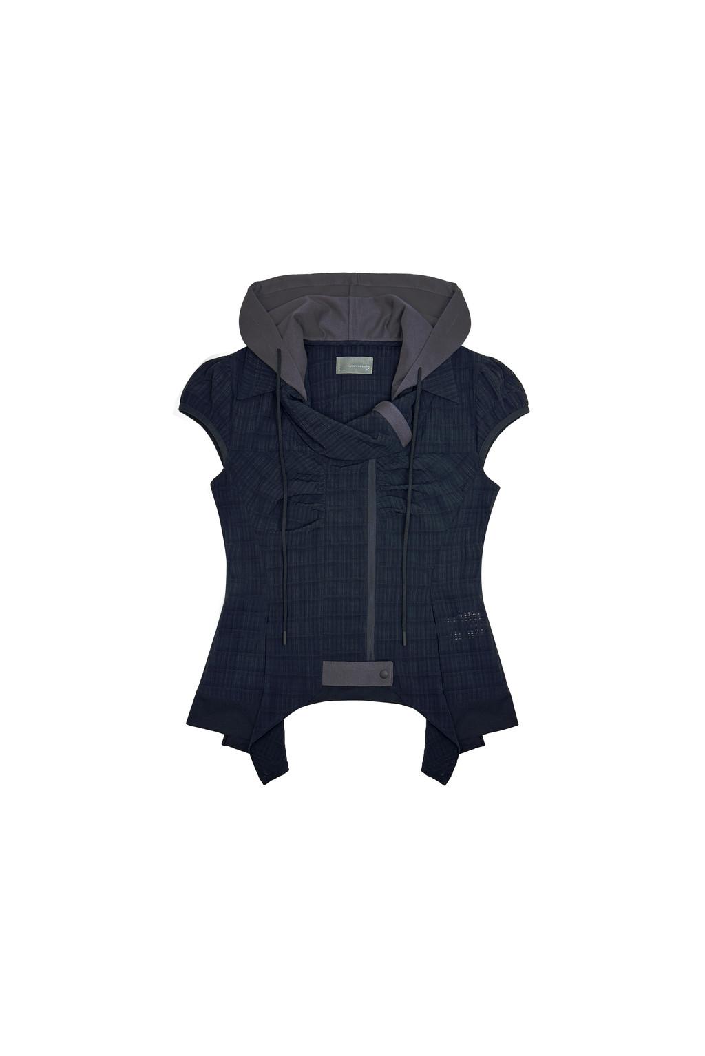 Seersucker Plaid Hood Shirt : DIFFERENTIS