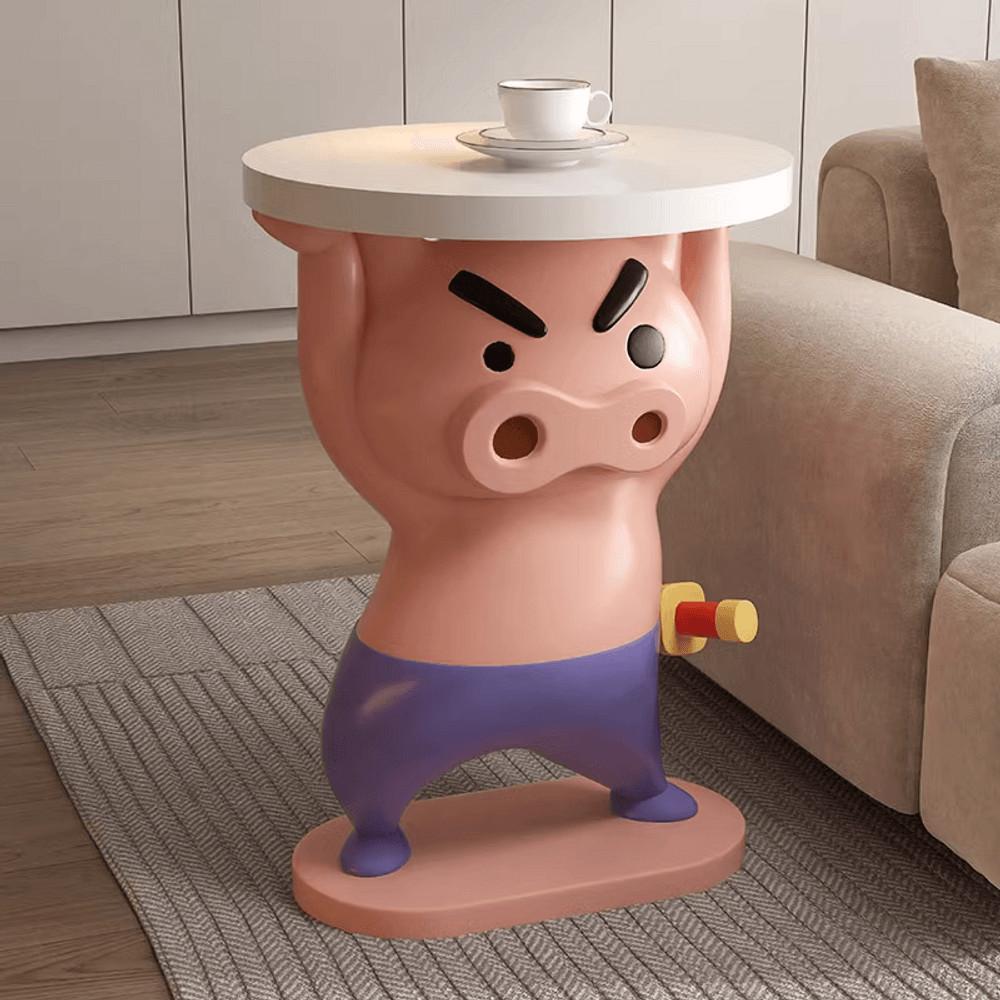 귀여운 부리부리 대마왕 협탁 사이드테이블 원형 티테이블