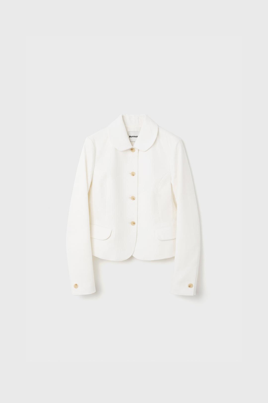 ROUND COLLAR COTTON JACKET (IVORY)