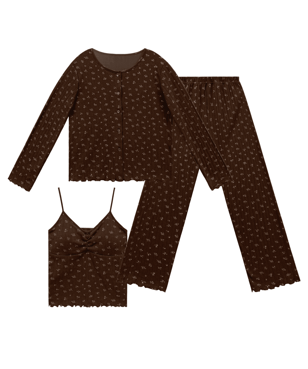 pavé pajama set - choco