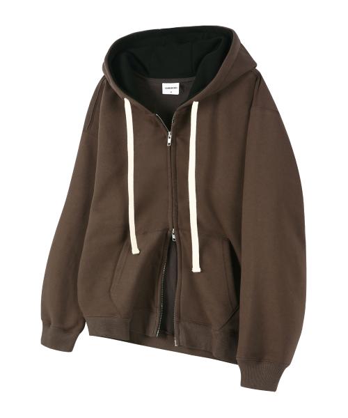 2WAY 시그니처1 후드집업_브라운