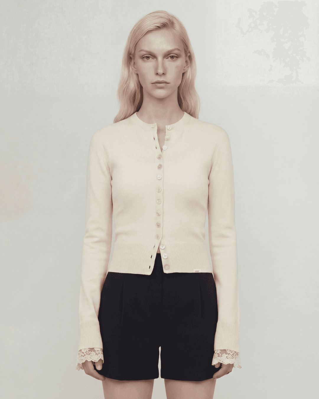 [hinew.me][노머][키스오브라이프 쥴리 착용] SLIM CROPPED CARDIGAN CREAM