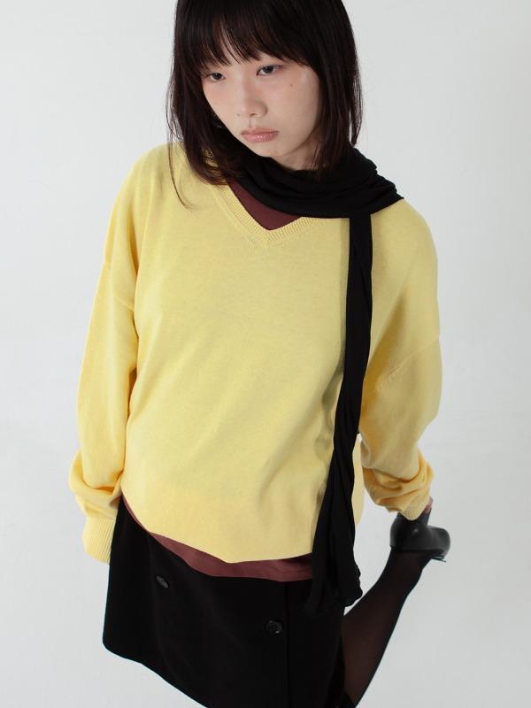 soft tencel long scarf - black