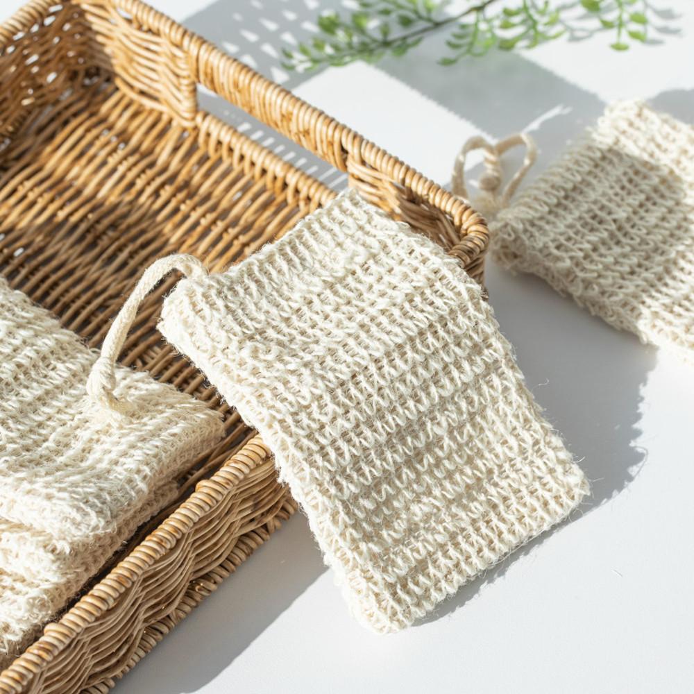 천연 비누 망 거품 주머니 삼베 린넨 면 친환경 제로웨이스트