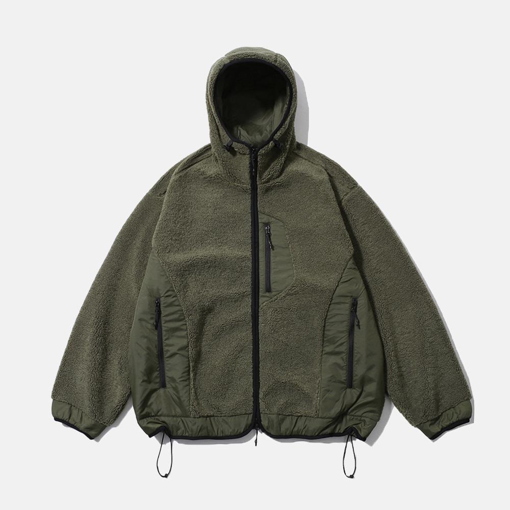 [AW25] HIKER HOODED FLEECE JUMPER / OLIVE