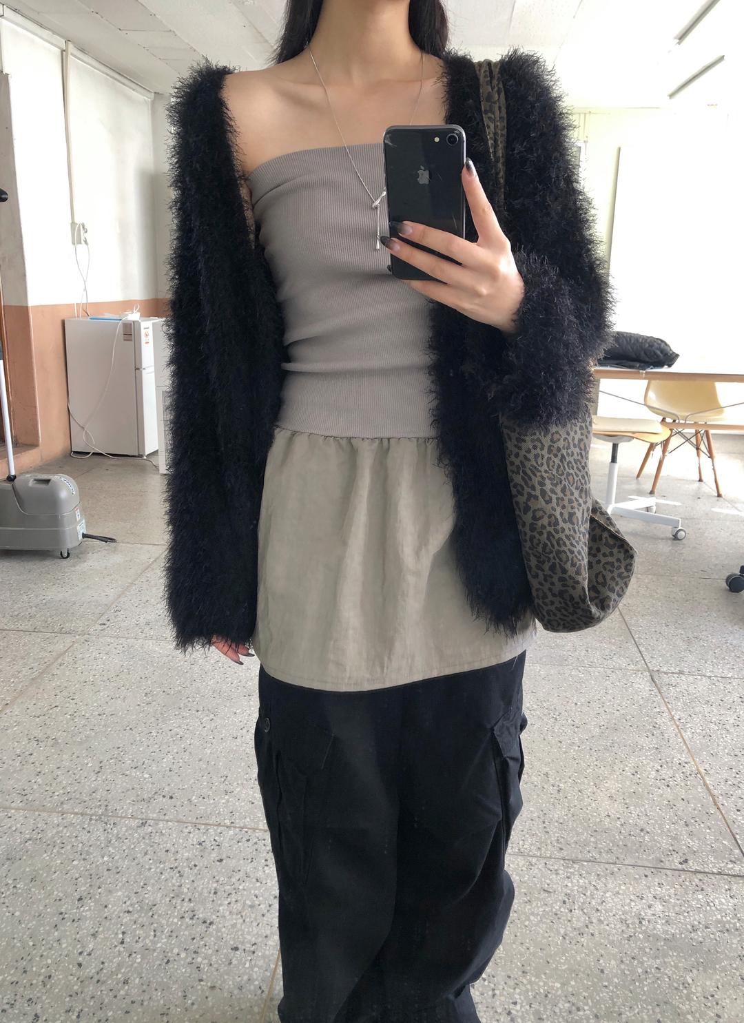 주문폭주 / Loose fur cardigan (2C)