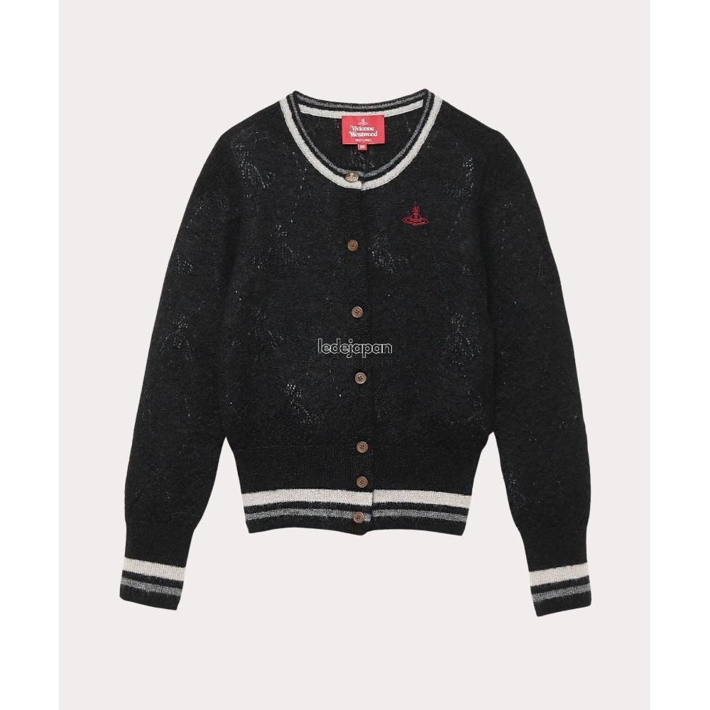 비비안웨스트우드 가디건 여성 니트 아일렛 다이어 ORB로고 모헤어 카디건 레드라벨 2컬러