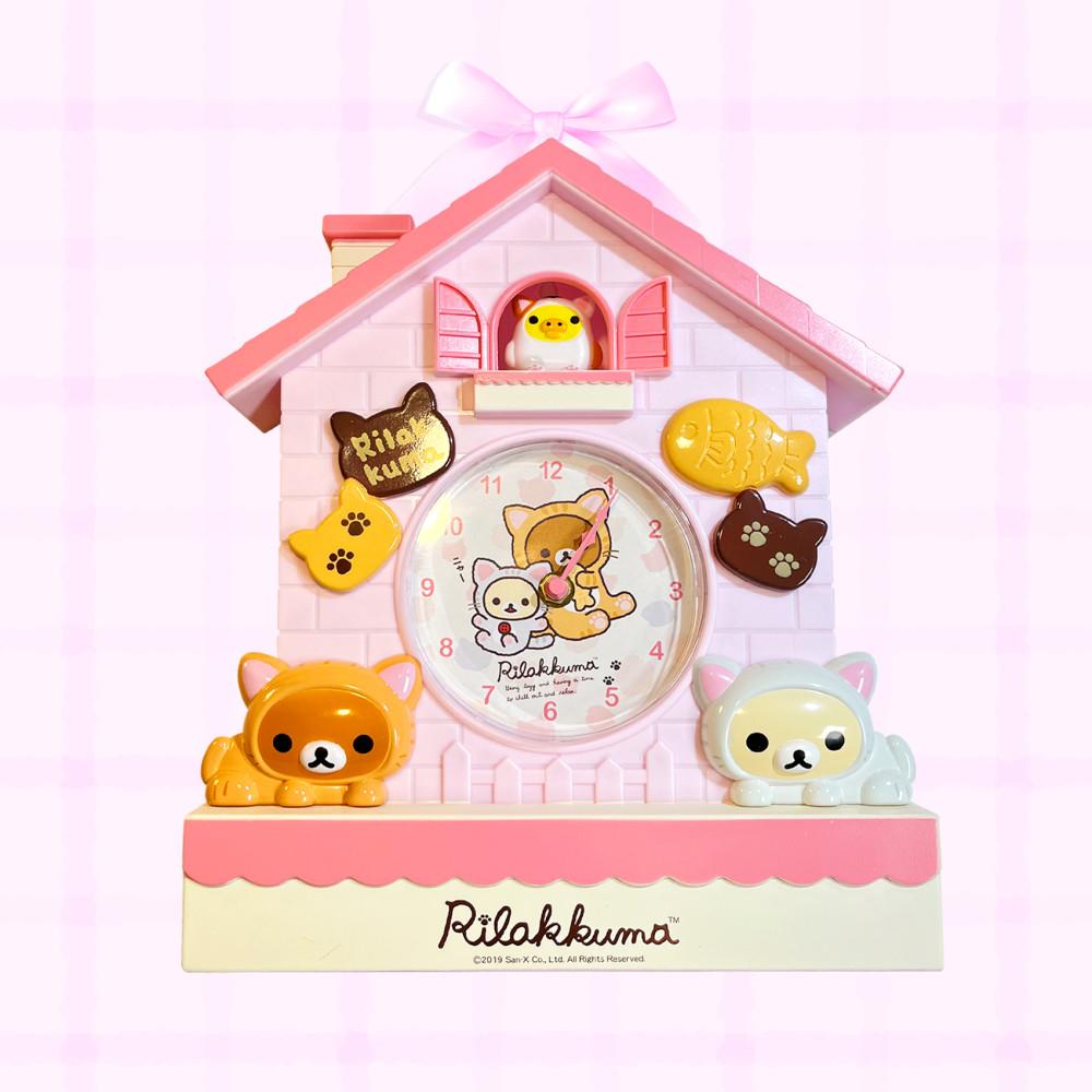[중고] [국내배송] 리락쿠마 고양이&붕어빵 벽걸이시계 리락쿠마벽걸이시계 리락쿠마시계