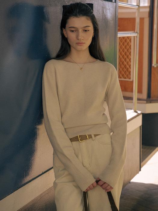 Shoulder line point knit  TIFA01SW05_Pistachio