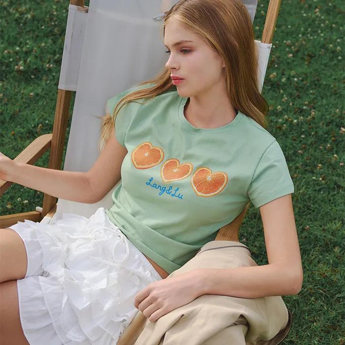 CLEMENTINE T-Shirts(끌레망틴)_SMOKE GREEN