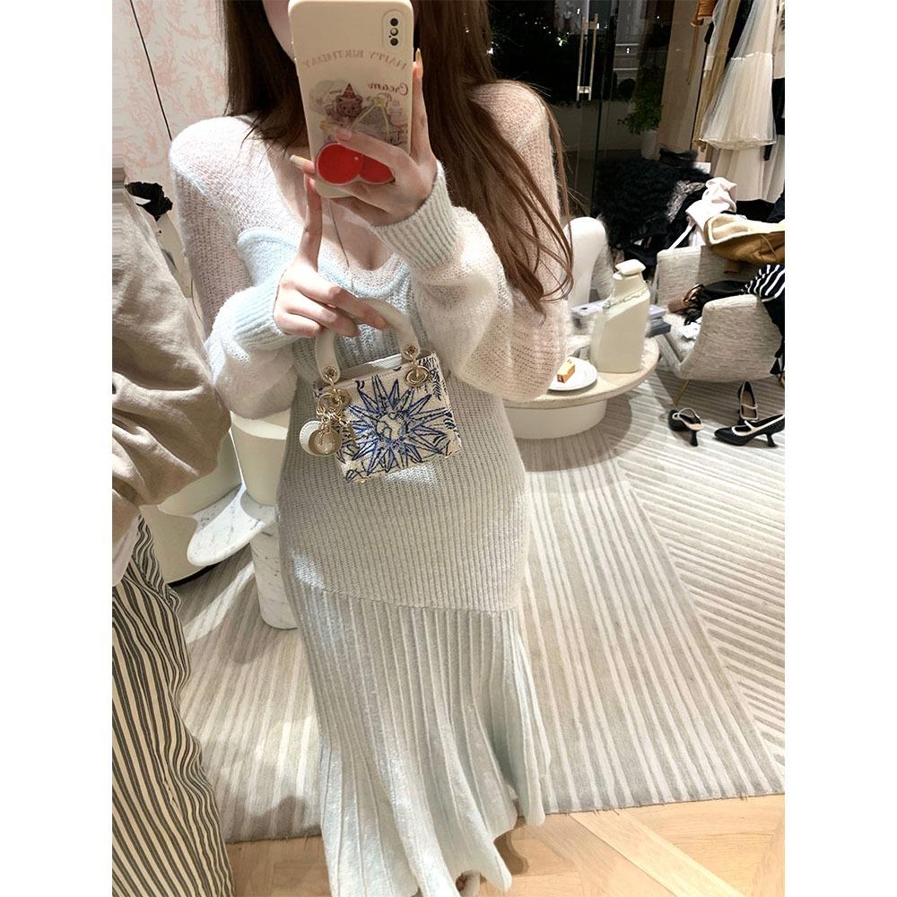 모헤어 울 머메이드 롱원피스