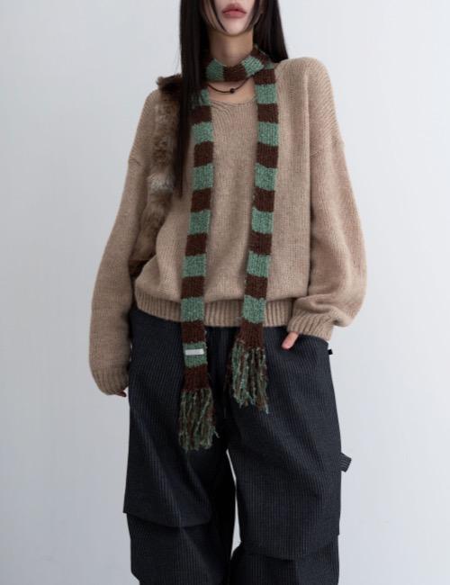 로웨어 mild v neck knit