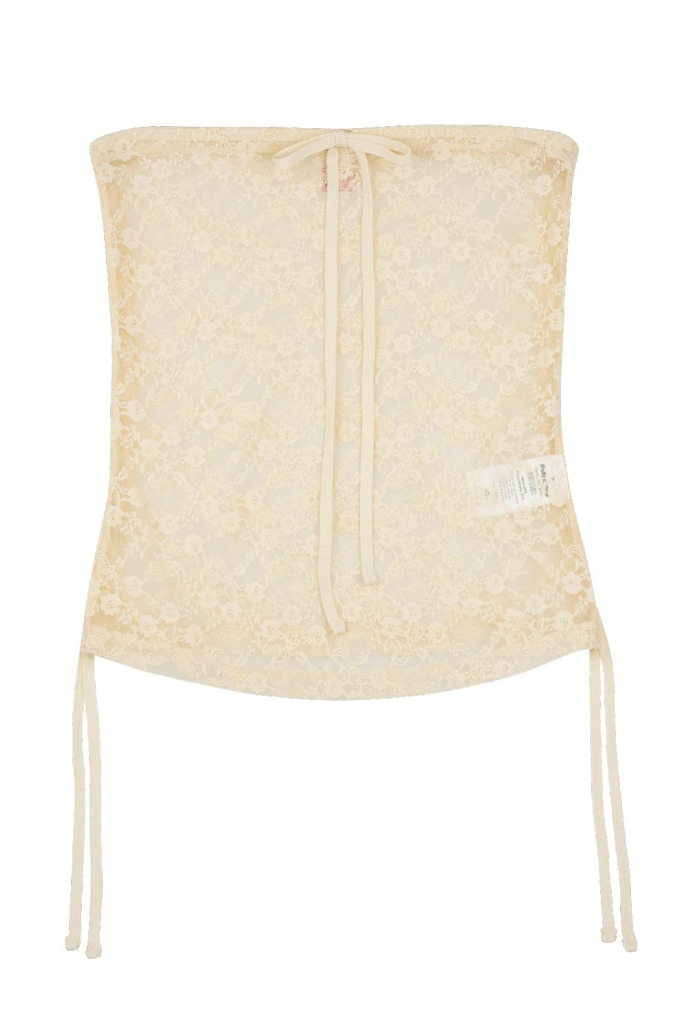 LACE STRING TOP [beige]