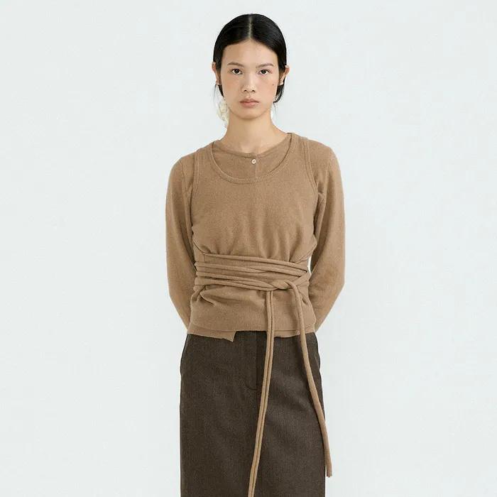 Sove Wrap Vest (Beige)