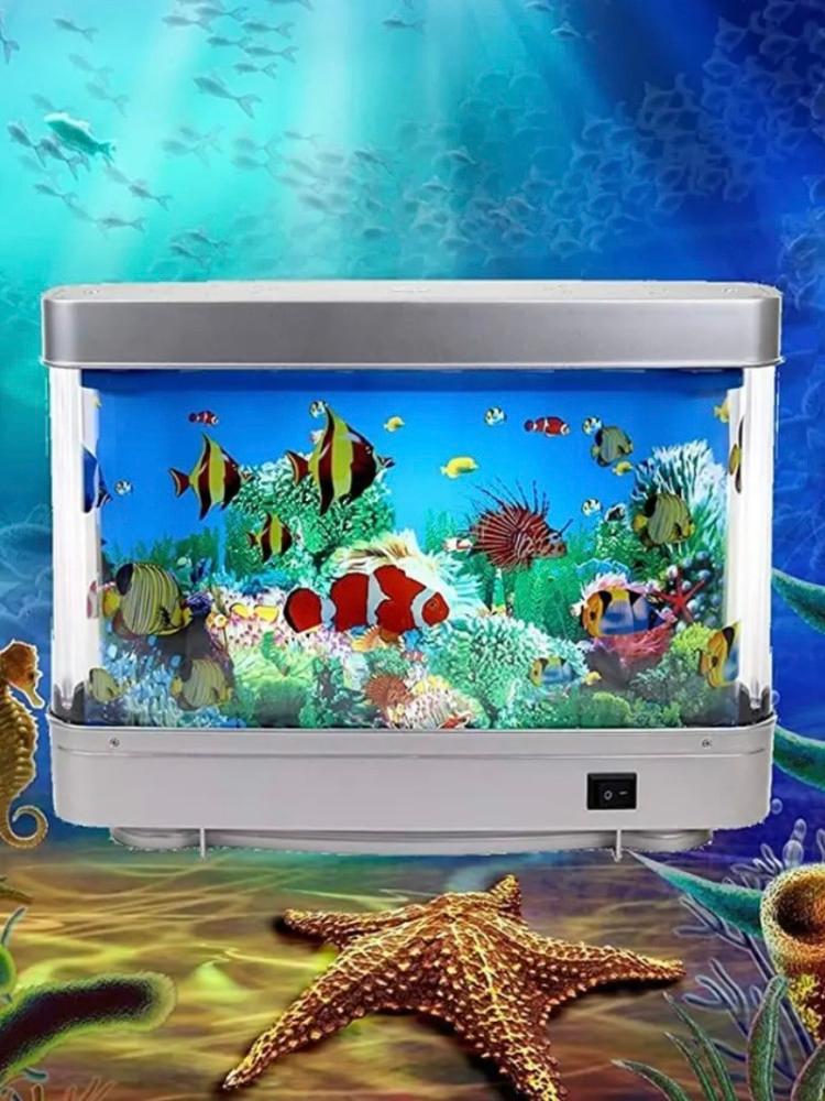 수족관 무드등 가짜 어항 물멍 고양이 LED 인테리어 감성 조명