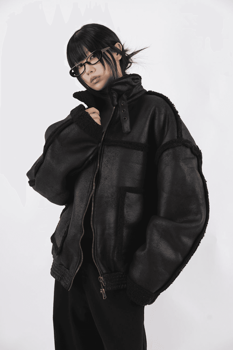 로에네 오버핏 무스탕