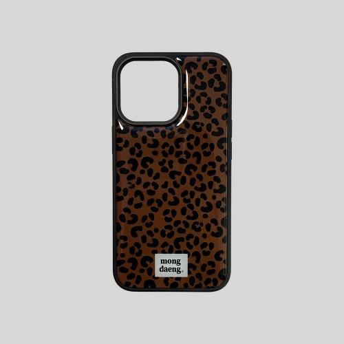 Mongdaeng Brown leopard iphone Case 브라운 레오파드 고급 TPU 케이스