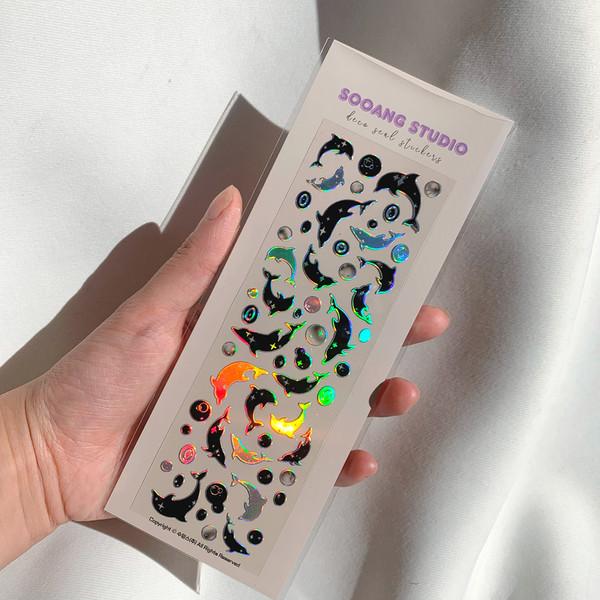 수앙스튜디오 | 밤하늘 돌고래 씰스티커