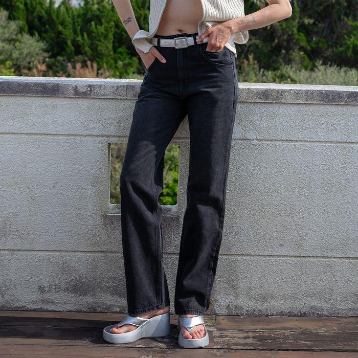 POCKET WASHED POINT DENIM PANTS IN BLACK