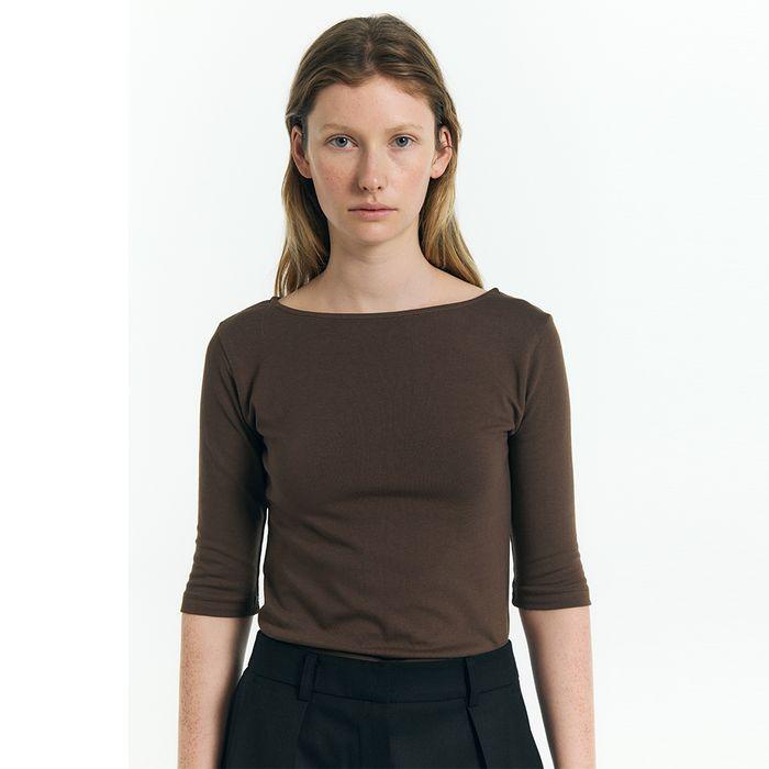 2nd/ Finca Boat Tee in Brown