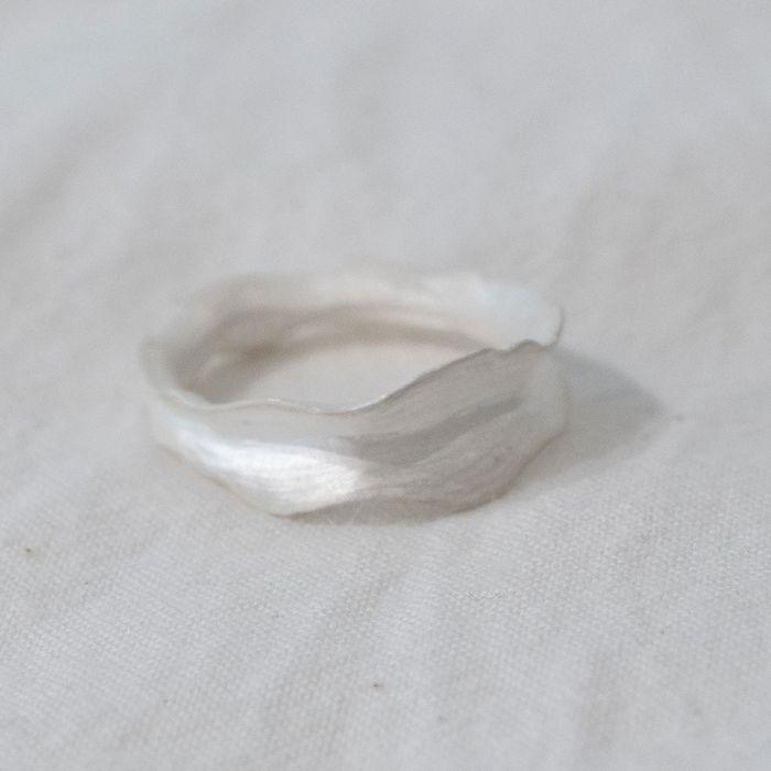 White Leaf Ring_Silver925