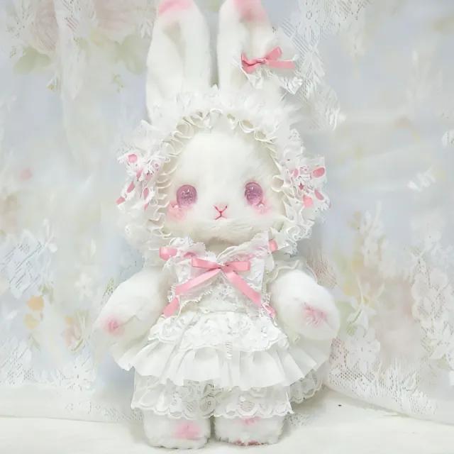 베어스타│수제 수납 핑크토끼 40cm 인형 가방 스트랩 진주 봉제인형 인형백