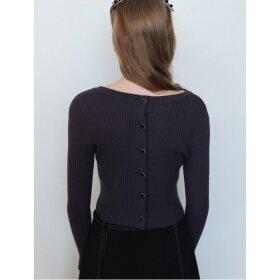 [에잇세컨즈] [EDITION8] Button ribbed Knit - Gray (353151JQ13)