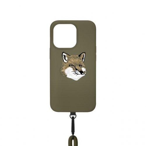 메종키츠네 콜라보 아이폰 14프로 슬링 케이스 KHAKI GREY CFX-KHAKI-NP22MP