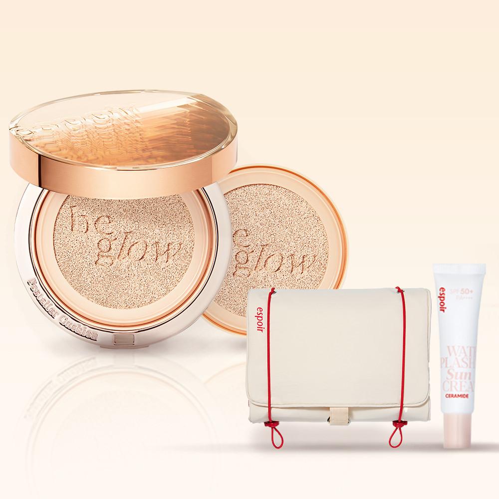 에스쁘아 프로 테일러 NEW 비글로우 뉴클래스 쿠션 SPF42 PA++ 13gx2 (단품+리필) + (증정:트래블파우치&미니선크림)