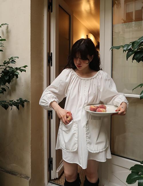 french lace trim dress / pre-order