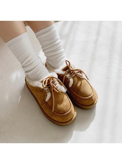 엘칸토 마쯔 여성 스웨이드 트리밍 방한화 2.5cm LCWC04M44V