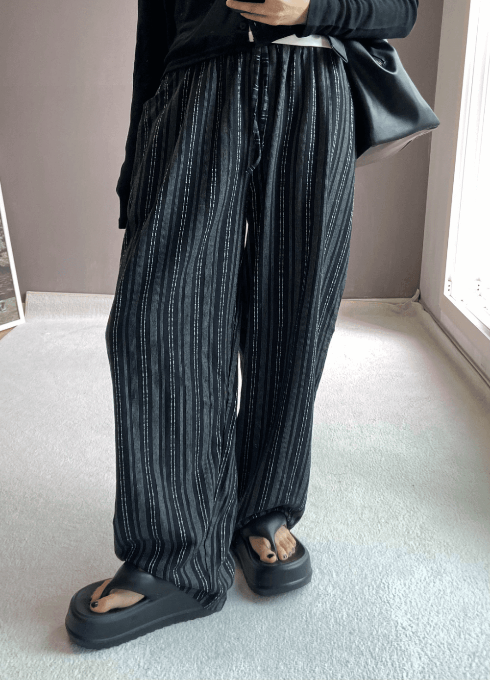 LINEN STRIPED PANTS