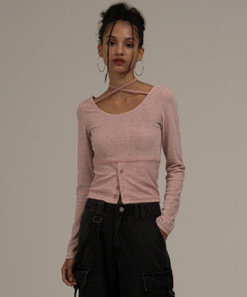 terry strap t (pink)