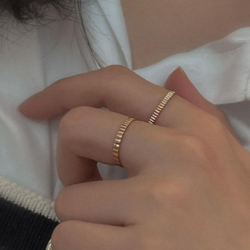 14K 투웨이 라인 위아몬즈 반지